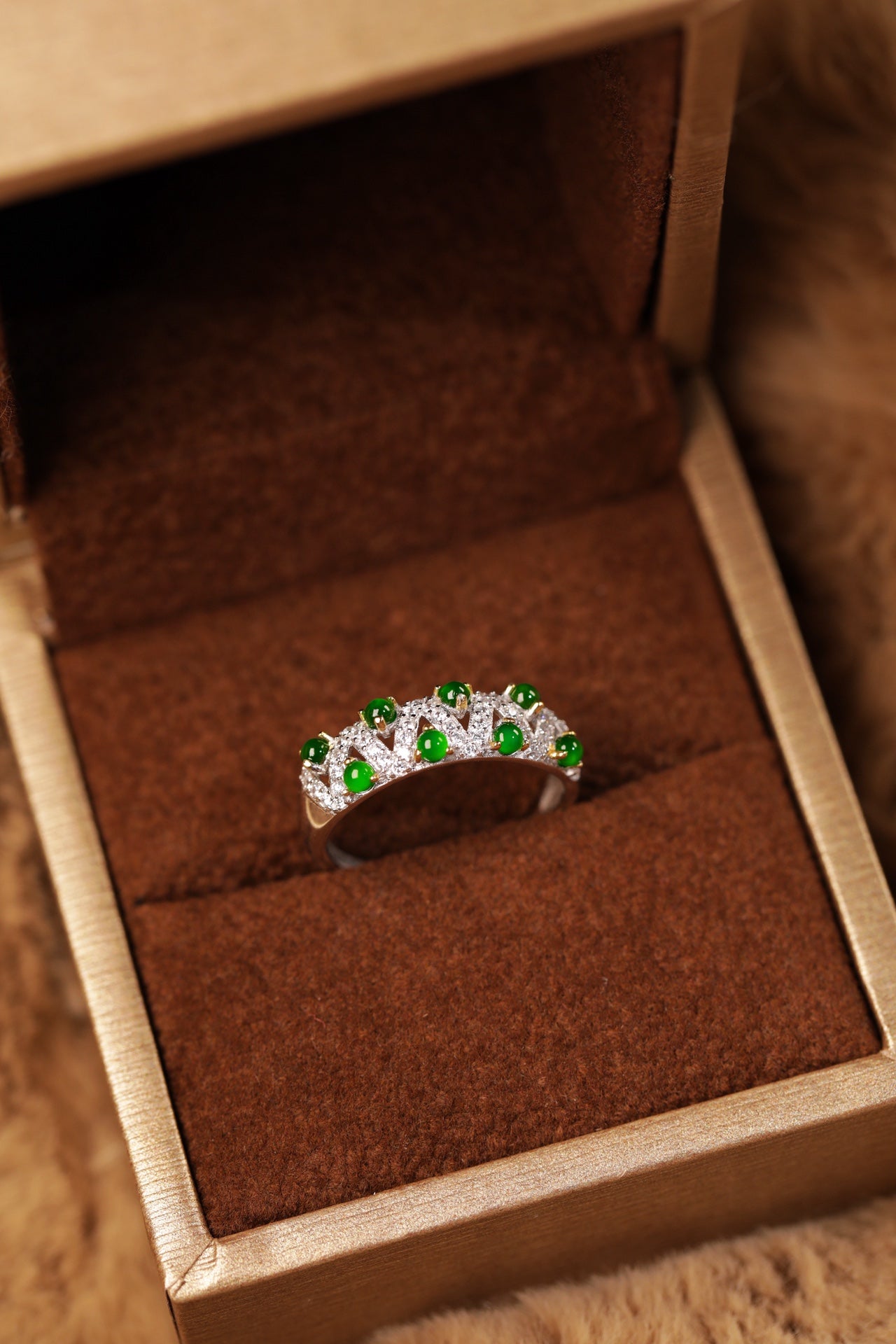 925 Sterling Silver "Nianxiang" (Cherished Thought) Jade Ring – Overall dimensions: 21mm x 6mm x 2.9mm